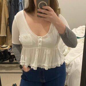 Free People Heart of Mine Color Block Tee